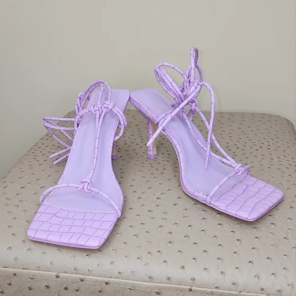 Asos Croc lilac sandals - Picture 1 of 8